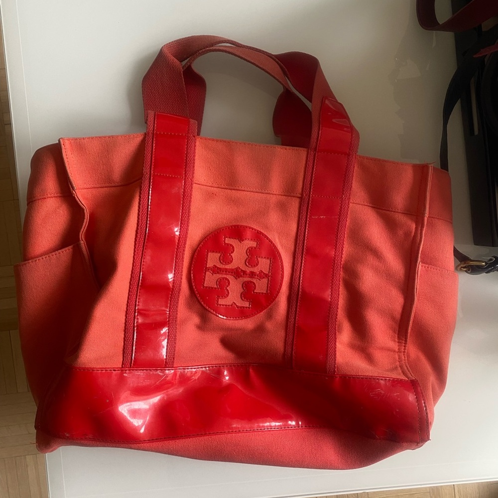 Tory Burch Red Tote Bag